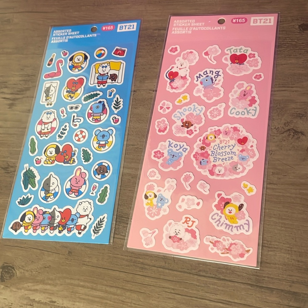 BT21 ASSORTED STICKER SHEET